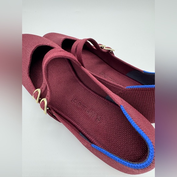 Rothy’s Double Buckle Mary Jane Flats “Cabernet” size 7 Like-New - Picture 12 of 13